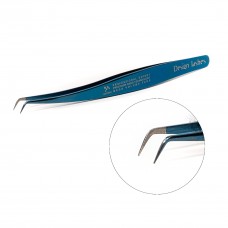 Пинцет L 6мм с Nano напылением (синий) Design Lashes