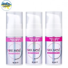 Профессиональное средство для ламинирования ресниц и бровей  Nikk Mole Step 1, Step 2, Step 3