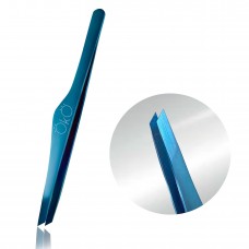 Пінцет для брів скошений Blue Magic Premium (Limited Edition) Око
