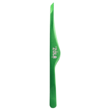 ZOLA Пінцет скошений професійний для брів GREEN 
