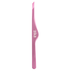 ZOLA ПІНЦЕТ СКОШЕНИЙ ПРОФЕСІЙНИЙ ДЛЯ БРІВ LIGHT PINK
